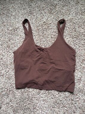lululemon athletica Brown Seamless Crop Tank